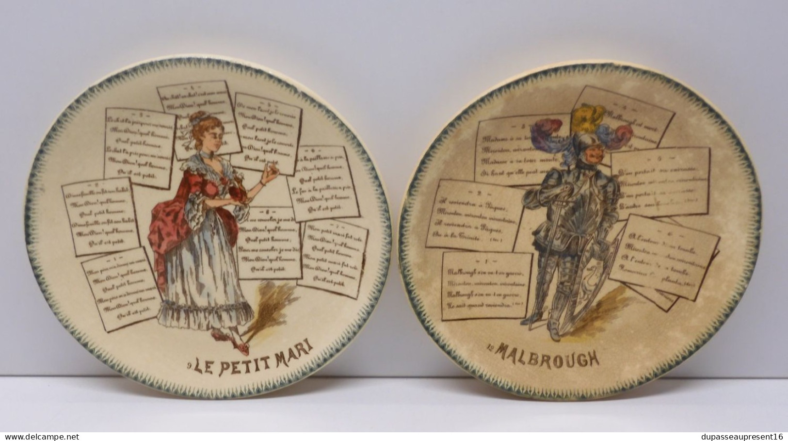 -2 ASSIETTES TERRE De FER HB & Cie LE PETIT MARI & MABROUGH COLLECTION   E - Choisy Le Roi (FRA)