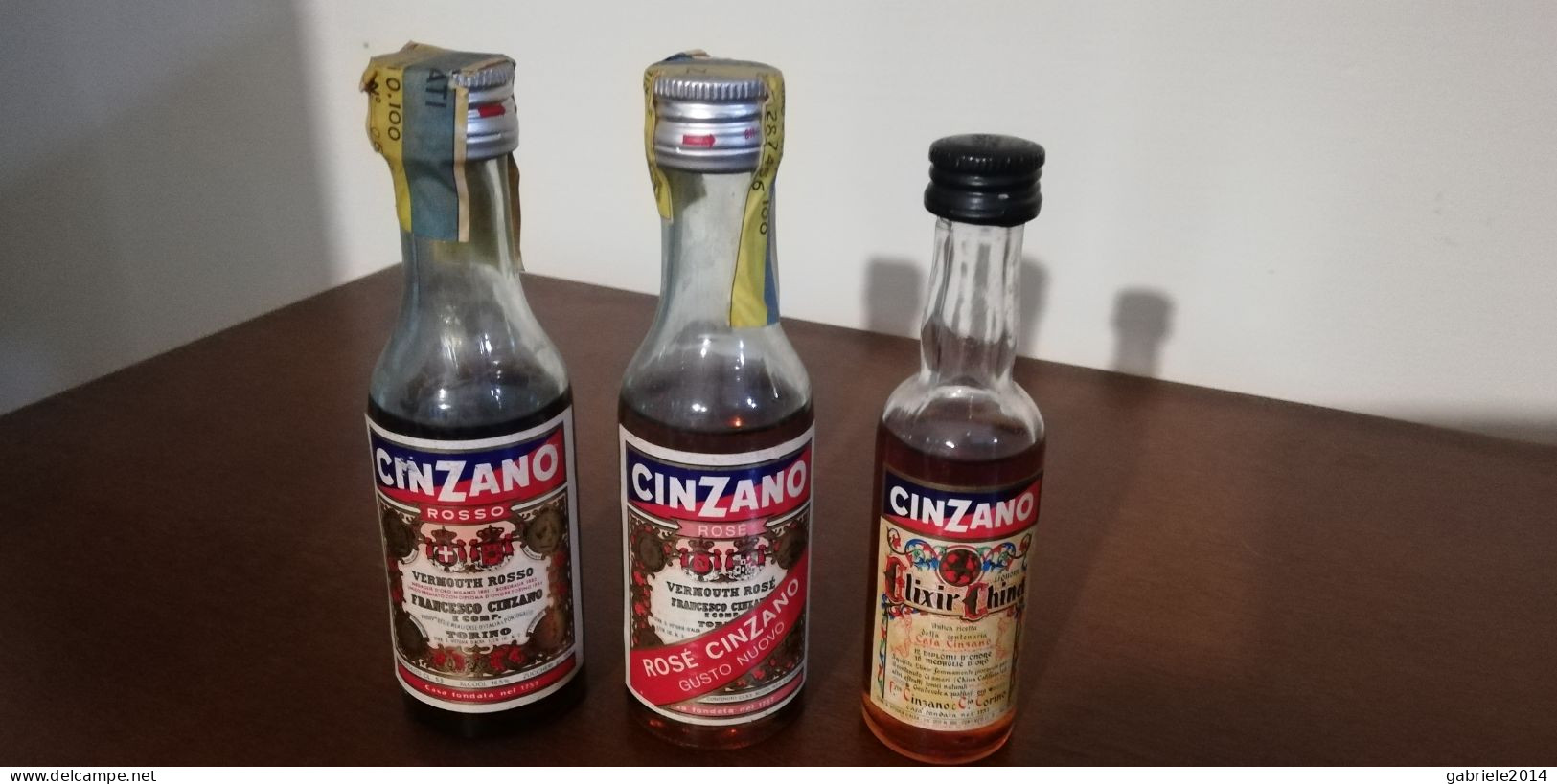 5 Mignon  Liquore PUNT E MES E VERMOUTH CINZANO - Miniaturflaschen