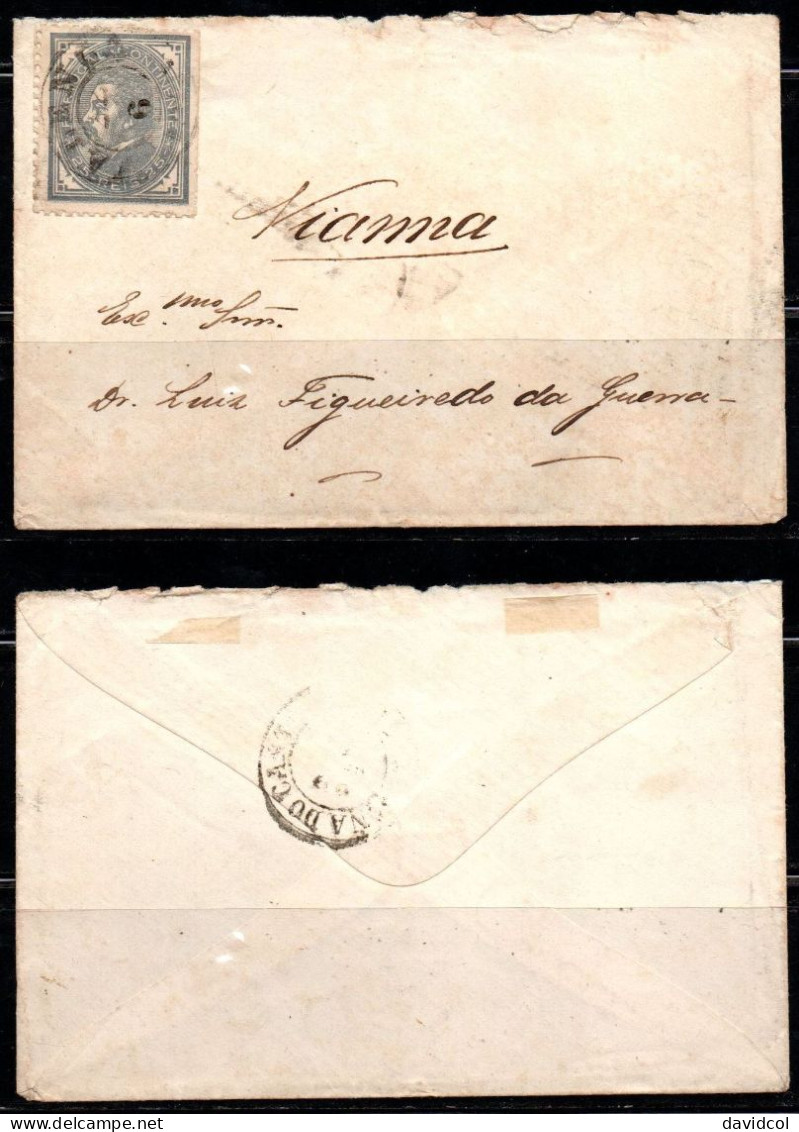 CA671- COVERAUCTION!!!- PORTUGAL - KING LUIZ. SC#: 54 - COVER TO VIANNA - Briefe U. Dokumente