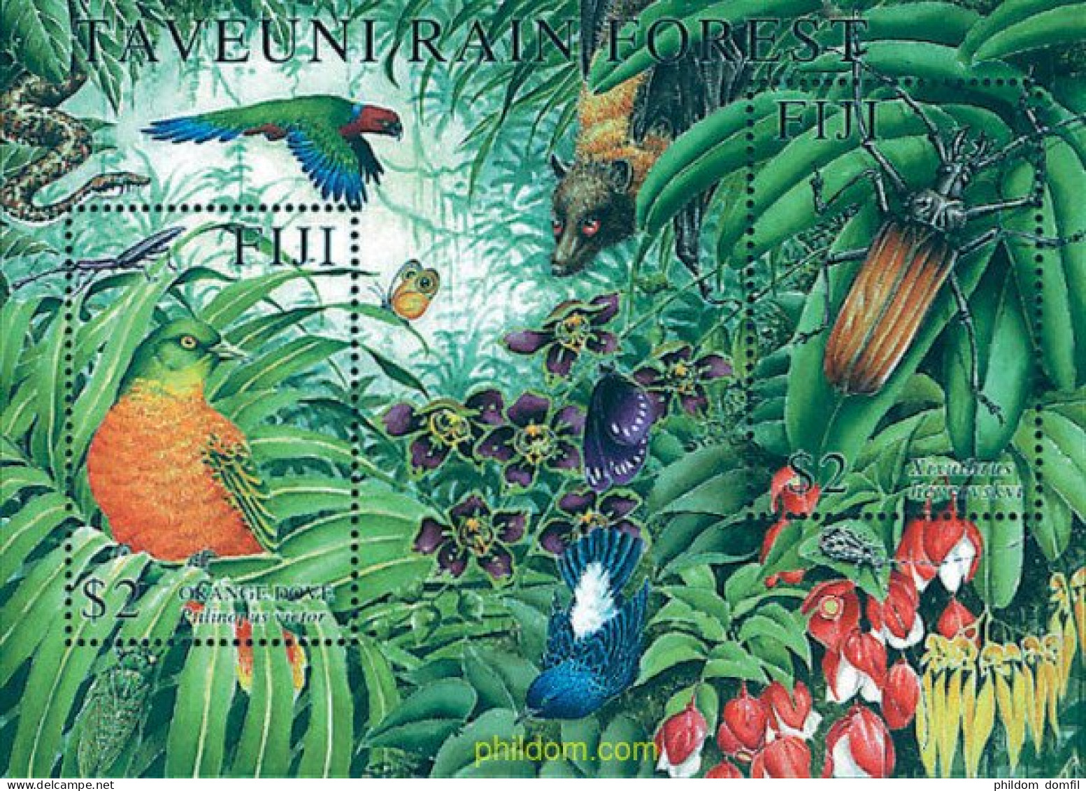 88925 MNH FIJI 2001 FAUNA TROPICAL - Spinnen