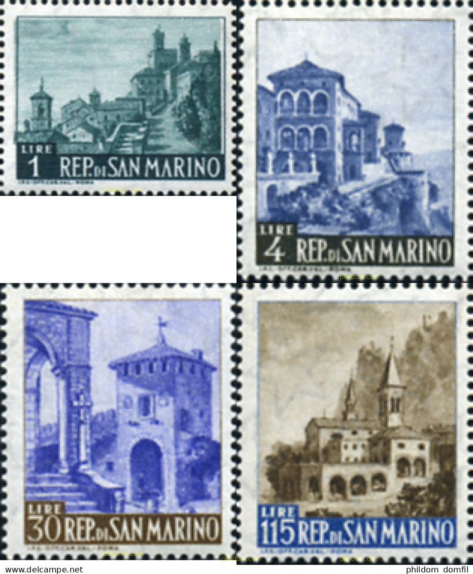 140752 MNH SAN MARINO 1961 VISTAS - Gebruikt