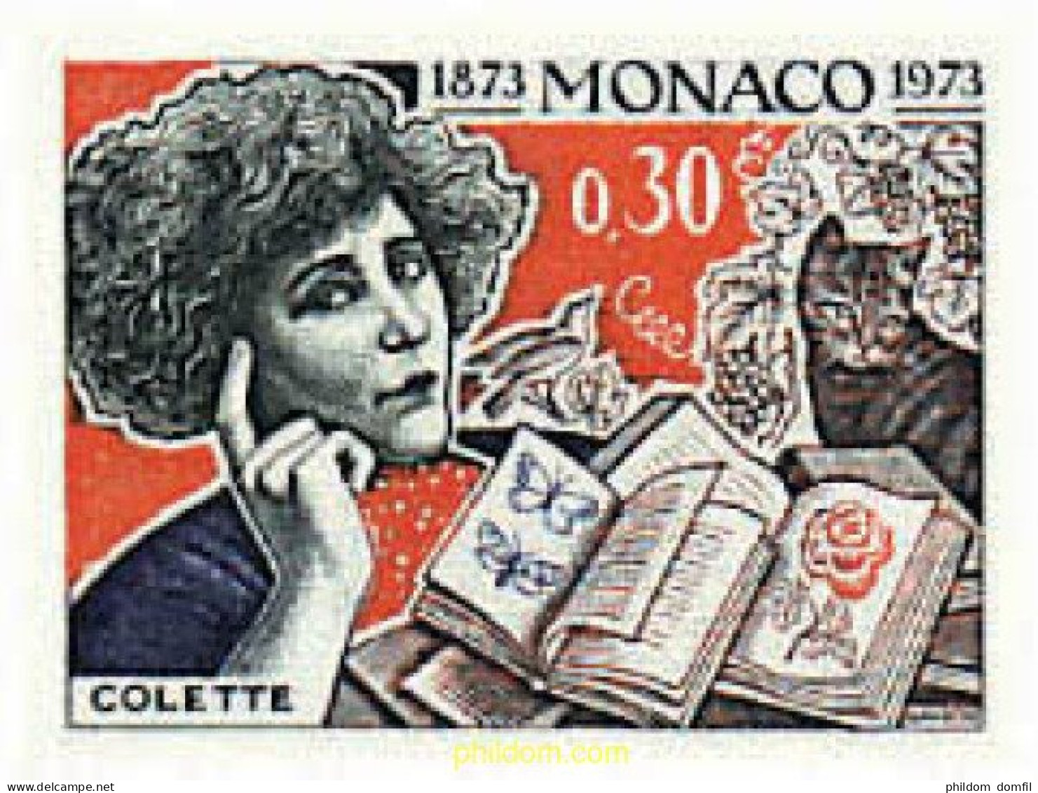 93440 MNH MONACO 1973 CENTENARIO DEL NACIMIENTO DE GABRIELLE COLETTE - Ragni