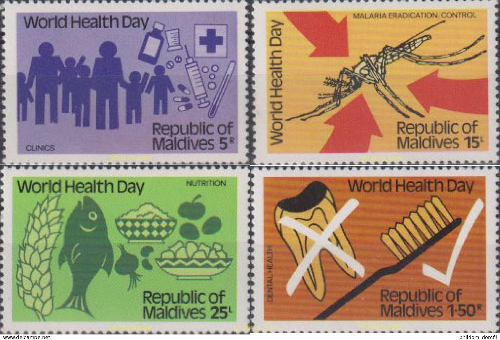 31622 MNH MALDIVAS 1980 DIA MUNDIAL DE LA SALUD - Spinnen