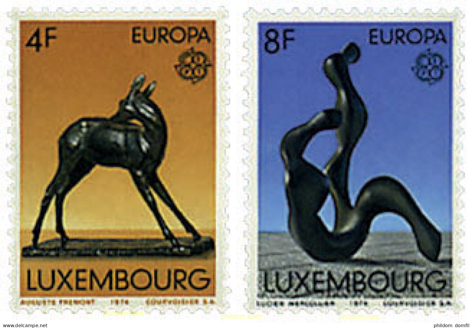 97477 MNH LUXEMBURGO 1974 EUROPA CEPT. ESCULTURAS - Other & Unclassified