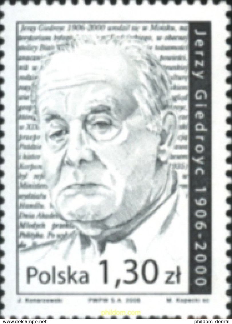 191176 MNH POLONIA 2006 JERZY GIEDROYC - Sonstige & Ohne Zuordnung