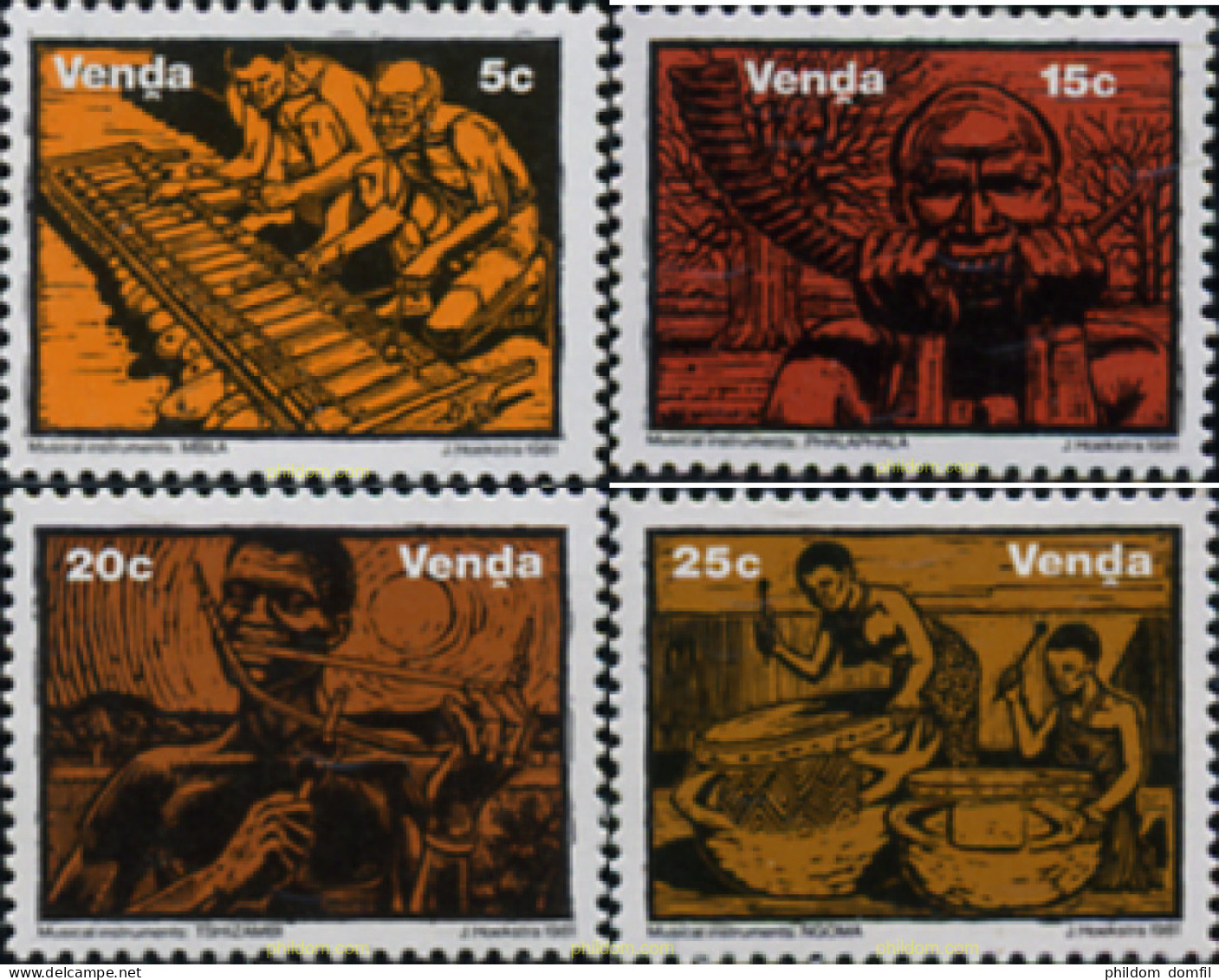 294755 MNH VENDA 1981 INSTRUMENTOS MUSICALES - Venda