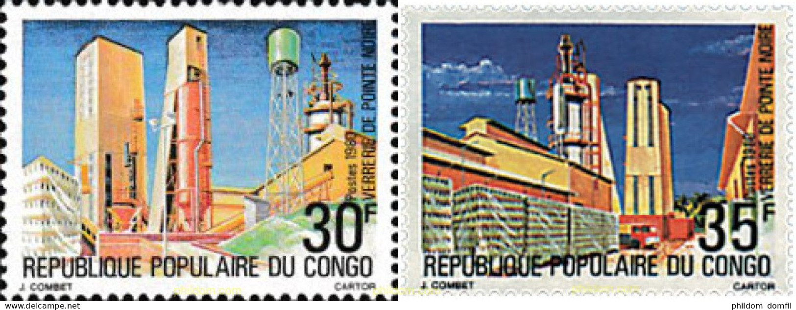 40318 MNH CONGO 1980 CRISTALERIA DE POINTE NOIRE - Neufs