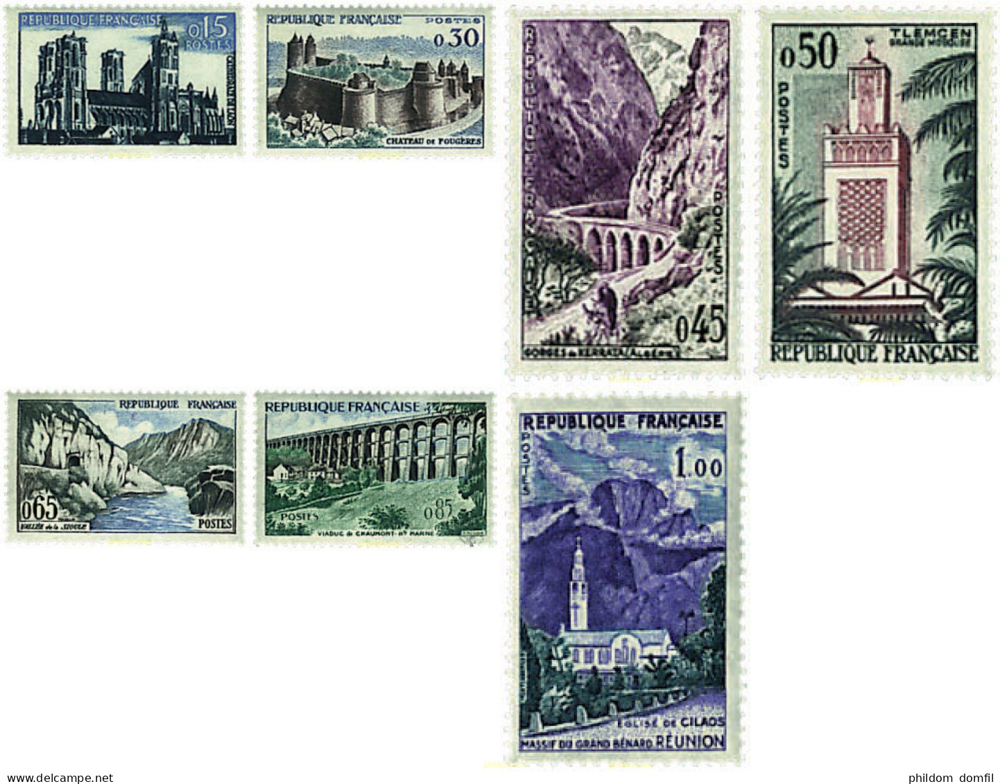 61044 MNH FRANCIA 1960 TURISMO - Châteaux