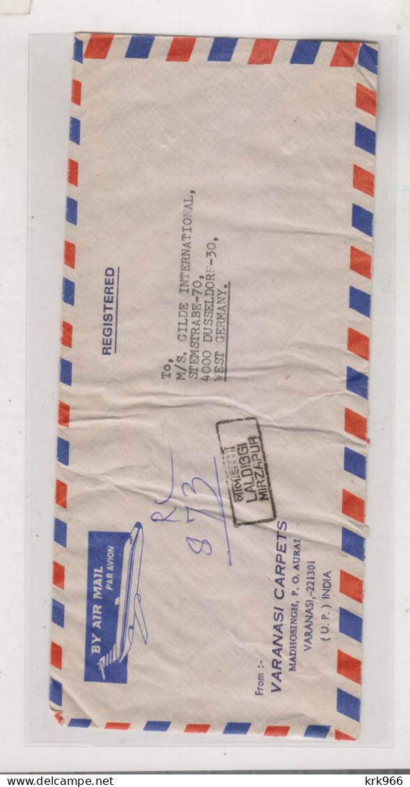 INDIA, Airmail Registered Cover To Germany - Corréo Aéreo