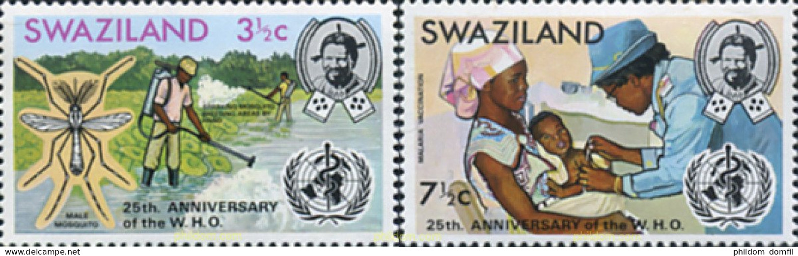 329528 MNH SWAZILANDIA 1973 25 ANIVERSARIO DE W.H.G. - Arañas