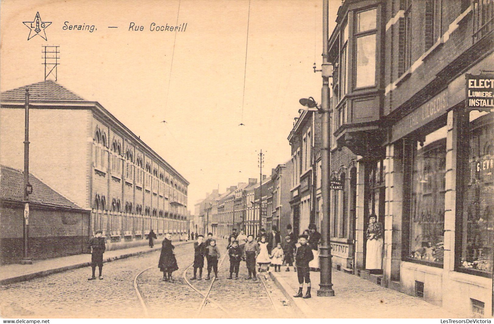 BELGIQUE - Seraing - Rue Cockerill - Edit J Looze - Carte Postale Ancienne - Seraing