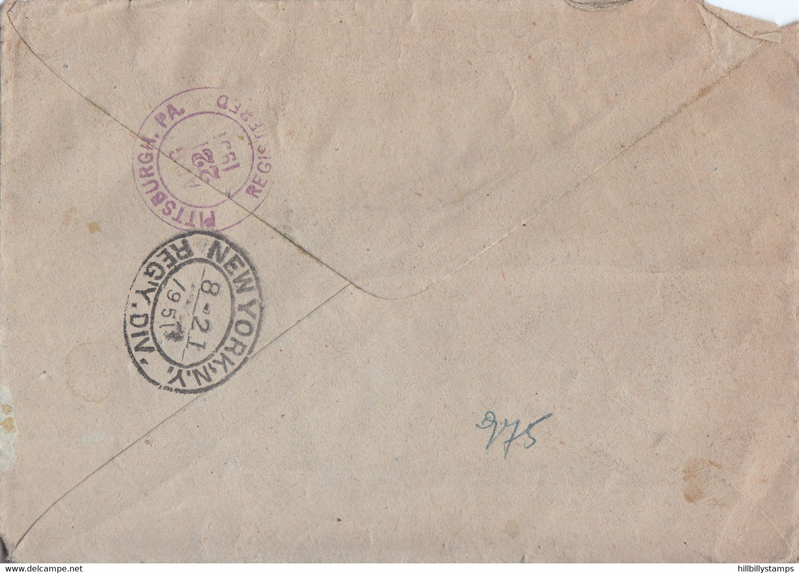 RUSSIA  LOT 970  VERY SCARCE REGISTERED LETTER FROM RUSSIA/ LITHUANIA / NOTED TO USA NICE CLEAR MARKINGS. - Lettres & Documents