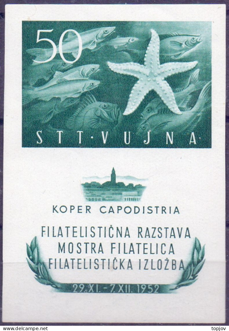 SLOVENIA - ITALIA - ZONE  B - EXHIBITION Bl+stamp - **MNH -1952 - Posta Aerea