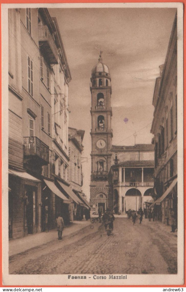 ITALIA - ITALY - ITALIE - 1921 - 15c - Faenza - Corso Mazzini - Viaggiata Da Faenza Per Rimini - Faenza