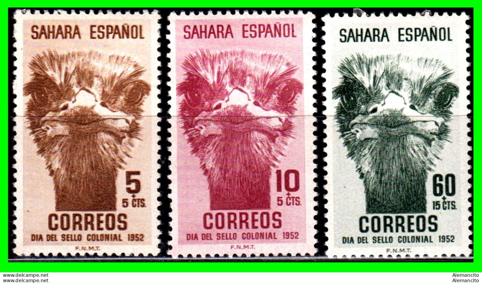 ESPAÑA COLONIAS ESPAÑOLAS (SAHARA ESPAÑOL – AFRICA ) SERIE SELLOS DEL AÑO 1952 DIA DEL SELLO - NUEVOS - - Sahara Español