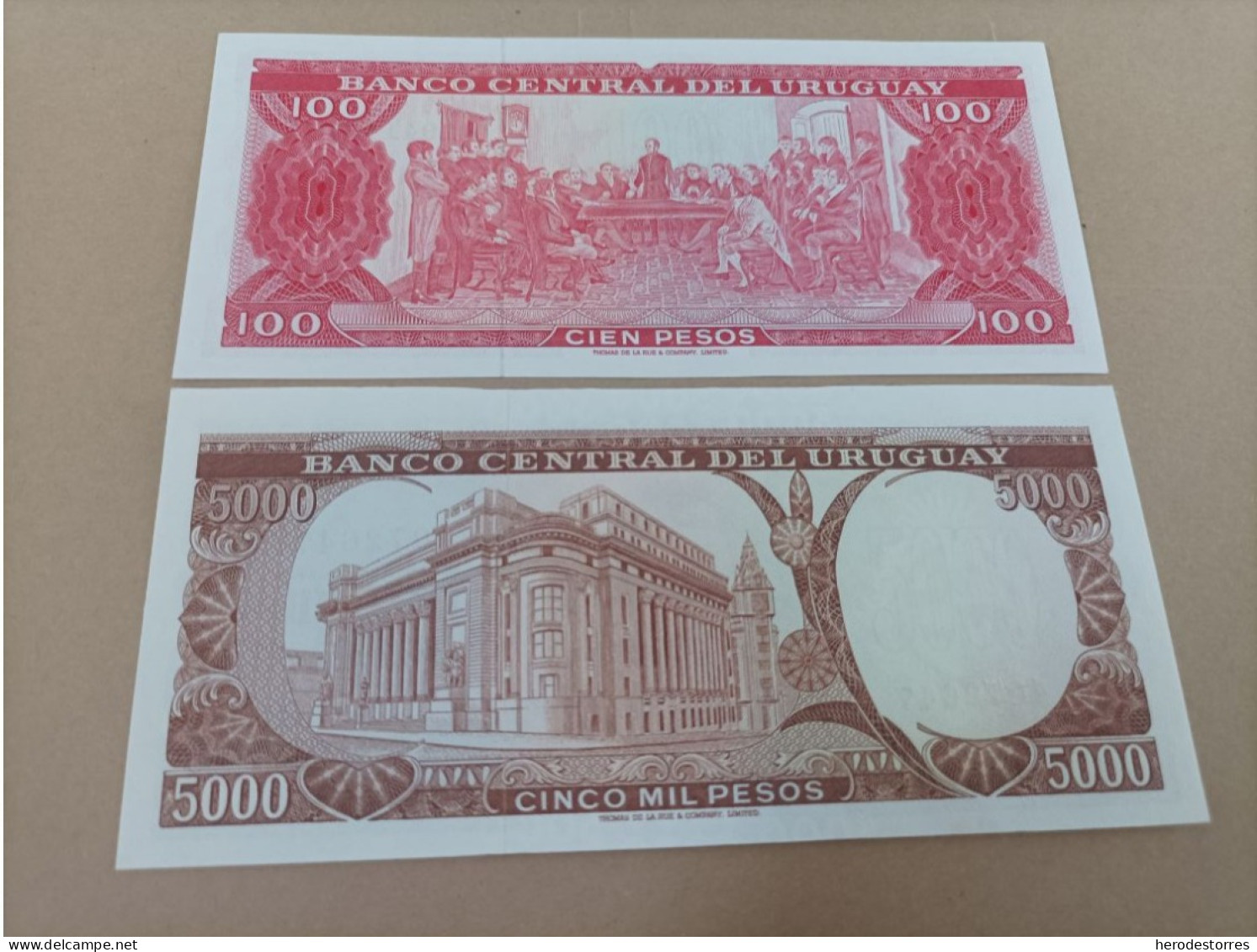 5000 Pesos Uruguayos Y 1 Peso Uruguayo, Año 1967, Sin Circular - Uruguay