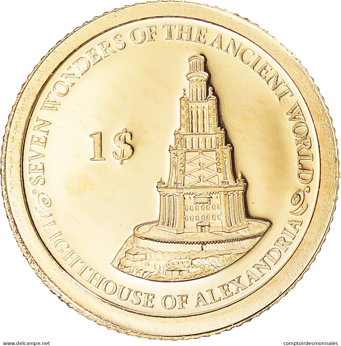 Monnaie, Îles Salomon, Elizabeth II, Le Phare D'Alexandrie, Dollar, 2013, FDC - Salomonen