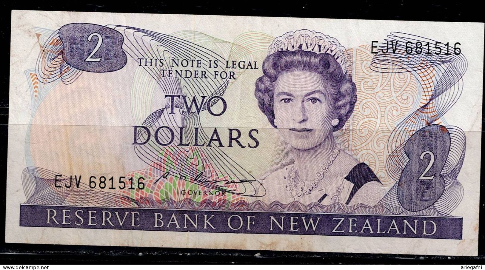 NEW ZEALAND1989 BANKNOTE 2 DOLLARS  P 170c VF !! - Nieuw-Zeeland