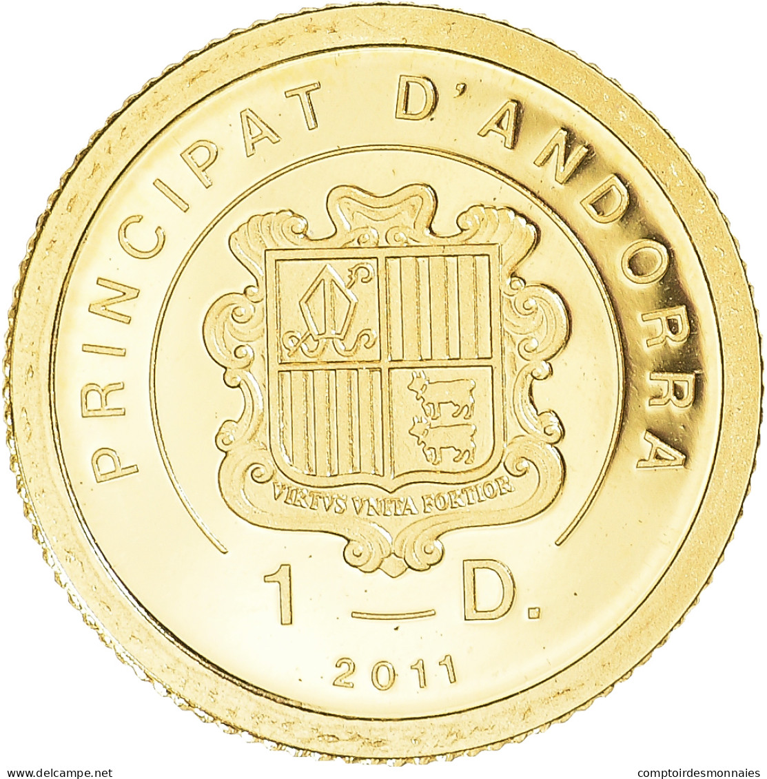 Monnaie, Andorre, Napoléon Bonaparte, Dollar, 2011, FDC, Or - Andorra