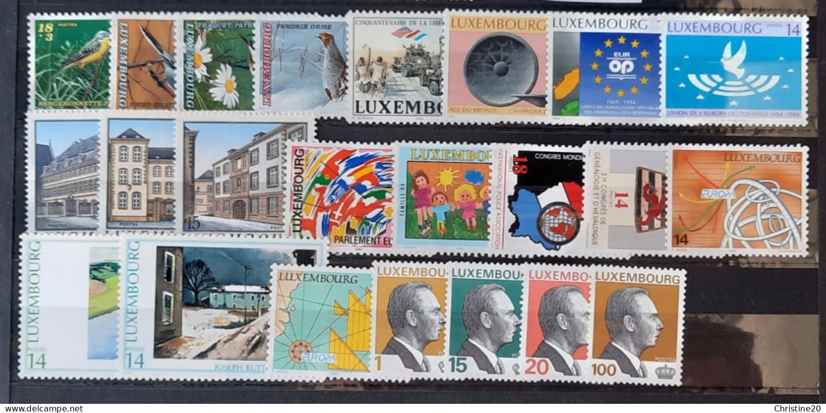 Luxembourg 1994 Année Complète N°1284/1306  **TB Cote 52,80€ - Full Years