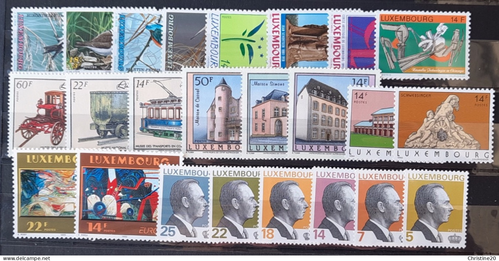Luxembourg 1993 Année Complète N°1260/1283  **TB Cote 46,20€ - Full Years