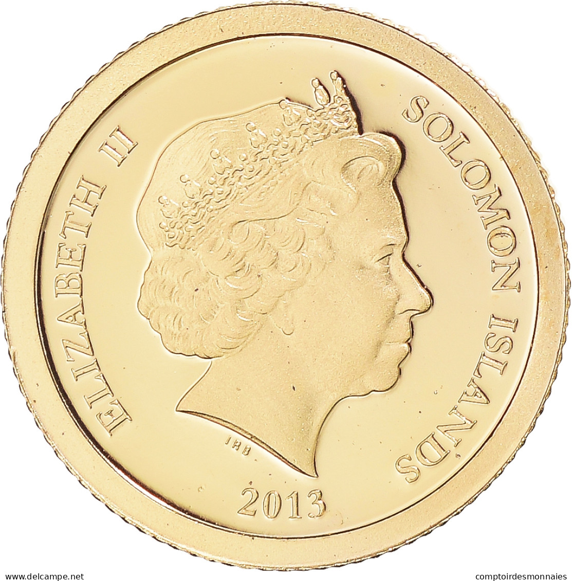 Monnaie, Îles Salomon, Elizabeth II, Pyramides De Giseh, Dollar, 2013, FDC, Or - Salomon