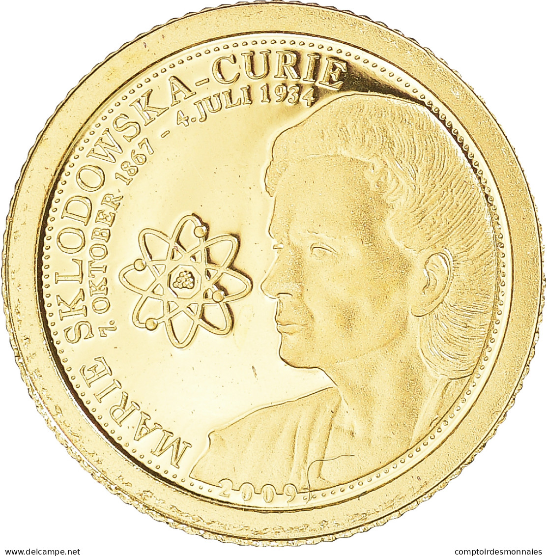 Monnaie, Samoa, Marie Curie, Dollar, FDC, Or - Samoa