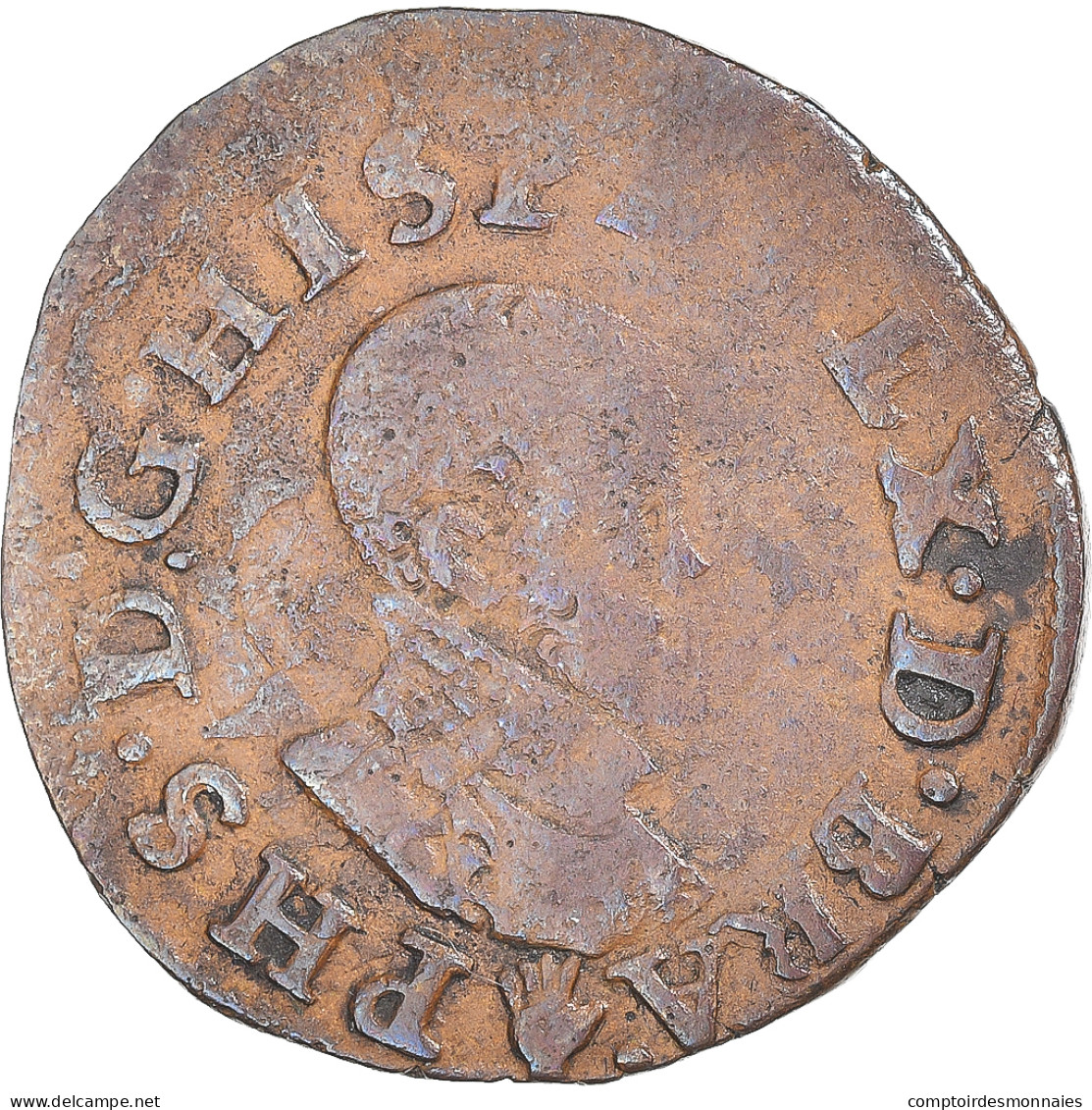 Monnaie, Pays-Bas Espagnols, Philippe II, Double Courte, ND (1555-1598), Anvers - …-1795 : Période Ancienne