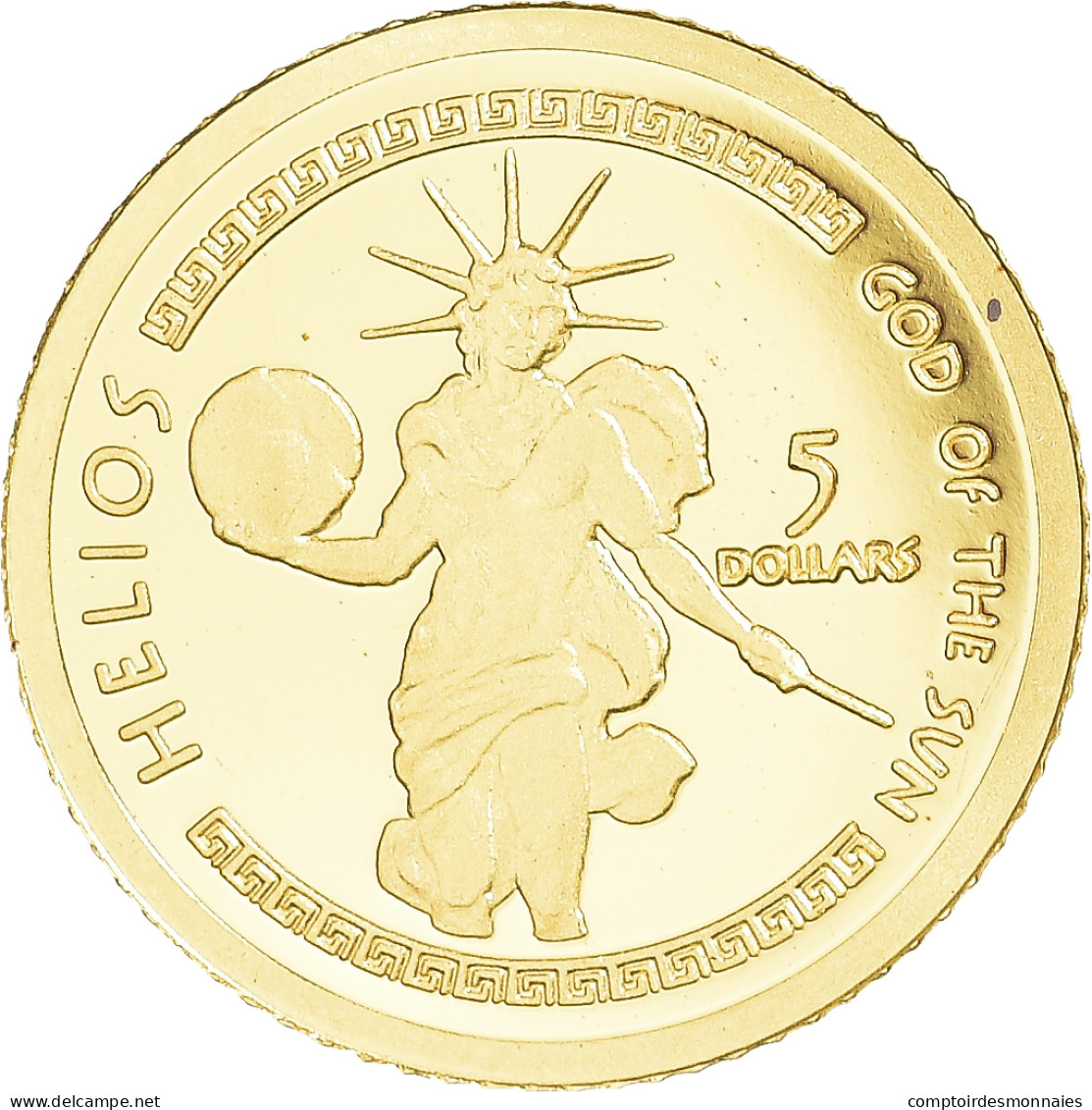 Monnaie, Îles Cook, Elizabeth II, Helios, 5 Dollars, 2009, FDC, Or - Cookeilanden