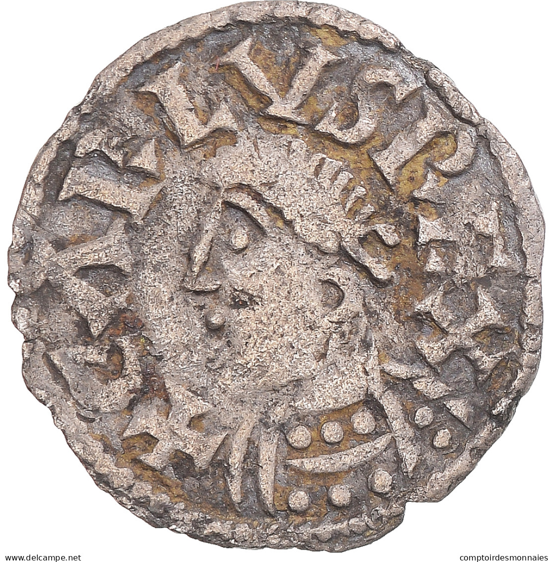 Monnaie, France, Charles Le Chauve, Denier, 843-877, Bourges, TTB, Argent - Sonstige & Ohne Zuordnung