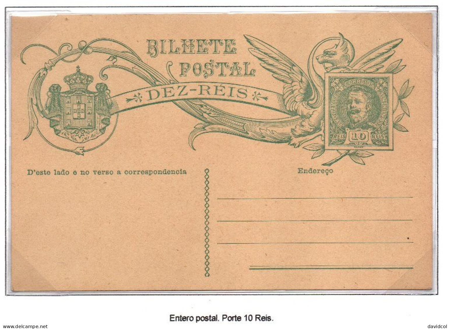 CA678- COVERAUCTION!!!- PORTUGAL -1895-1905 - MINT ENTIRE. 10 REIS - Storia Postale
