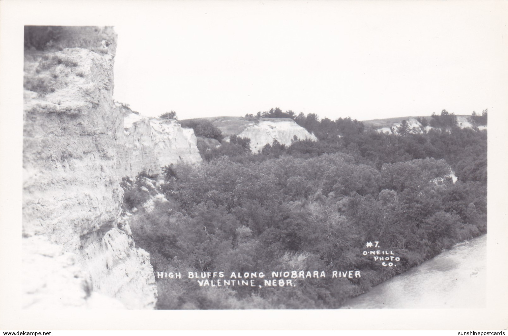 Nebraska Valentine High Bluffs Along Niobrara River Real Photo - Other & Unclassified