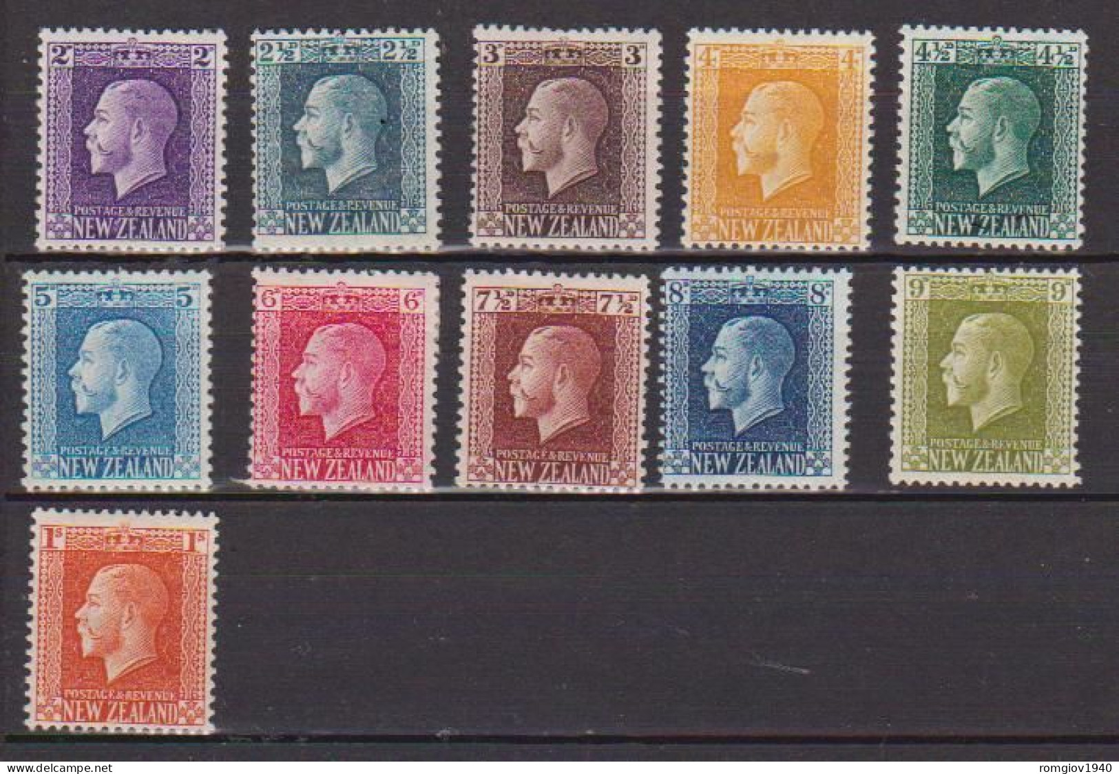 NUOVA ZELANDA  1915-22   SERIE ORDINARIA  EFFIGE DI GIORGIO V  UNIF. 183-197 MLH VF (NON COMPLETA) - Ongebruikt