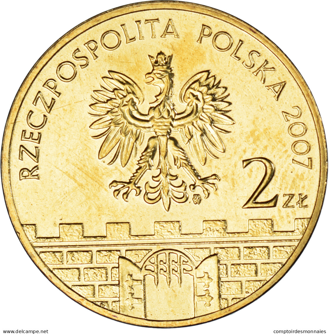 Monnaie, Pologne, 2 Zlote, 2007, Warsaw, Gorzów Wielkopolski, SPL, Laiton - Pologne