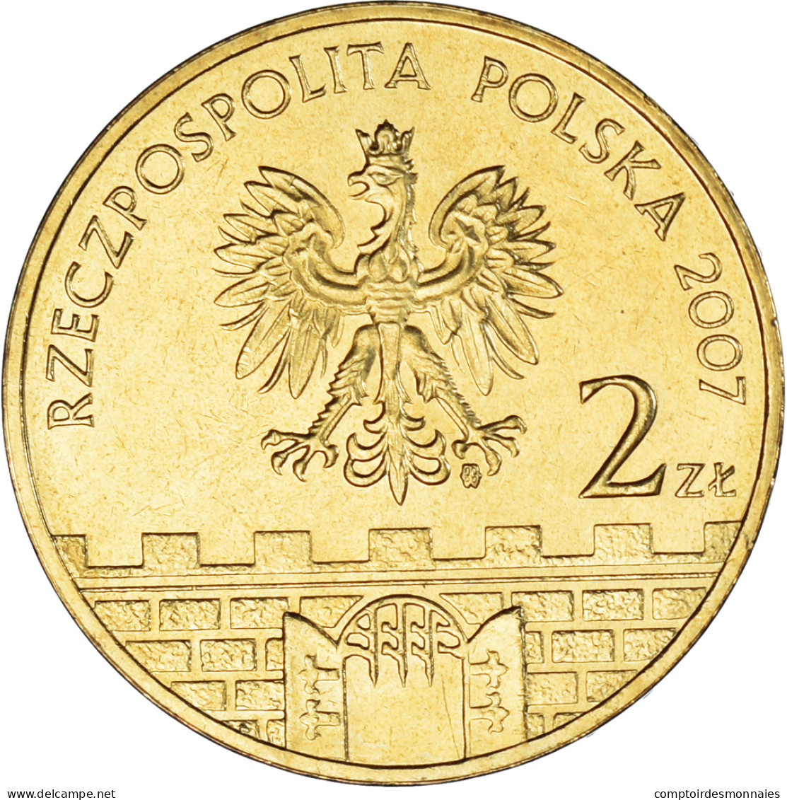 Monnaie, Pologne, 2 Zlote, 2007, Warsaw, Przemysl, SPL, Laiton, KM:618 - Pologne