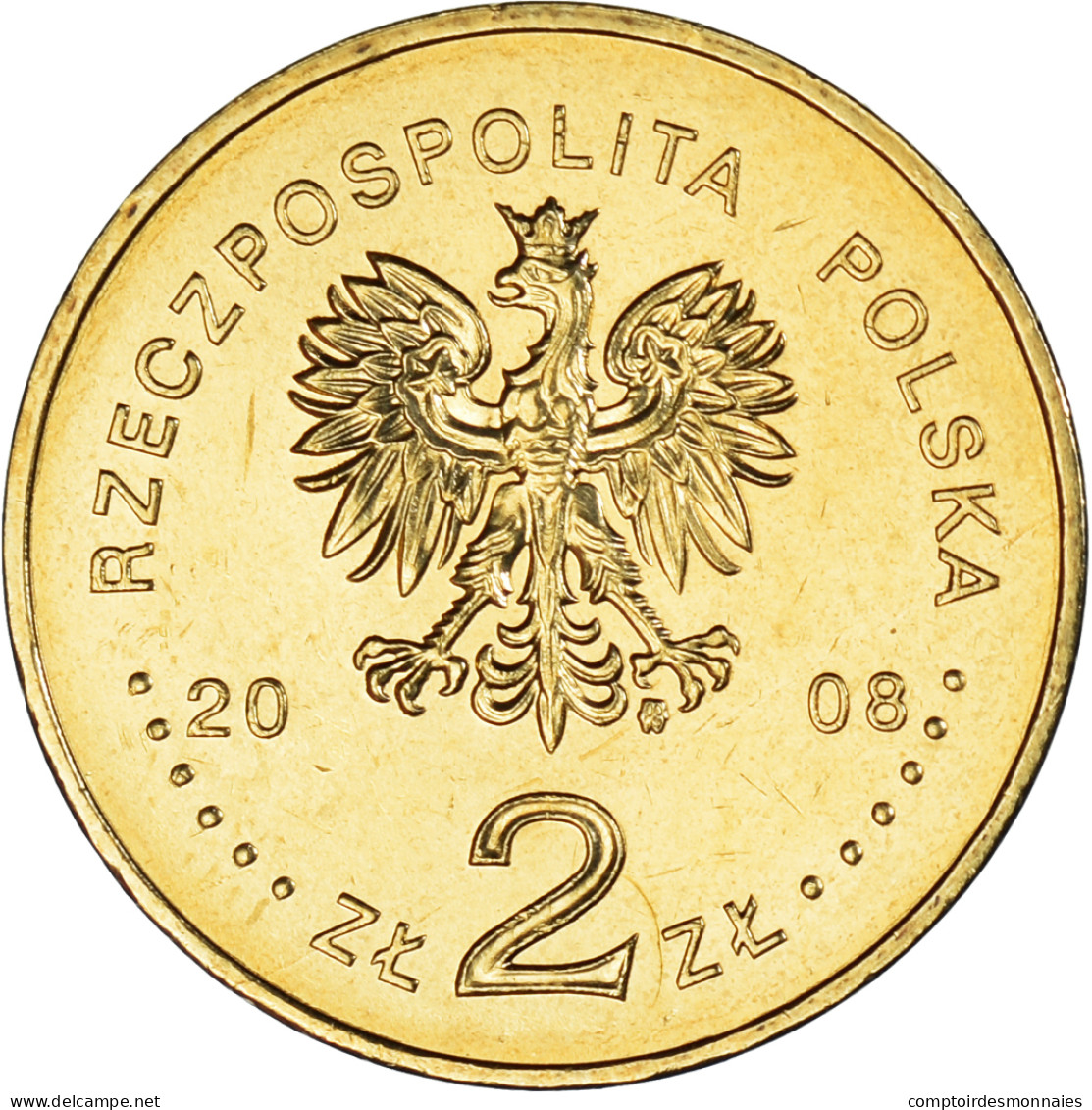 Monnaie, Pologne, 2 Zlote, 2008, Warsaw, 90th Anniversary Regaining - Pologne