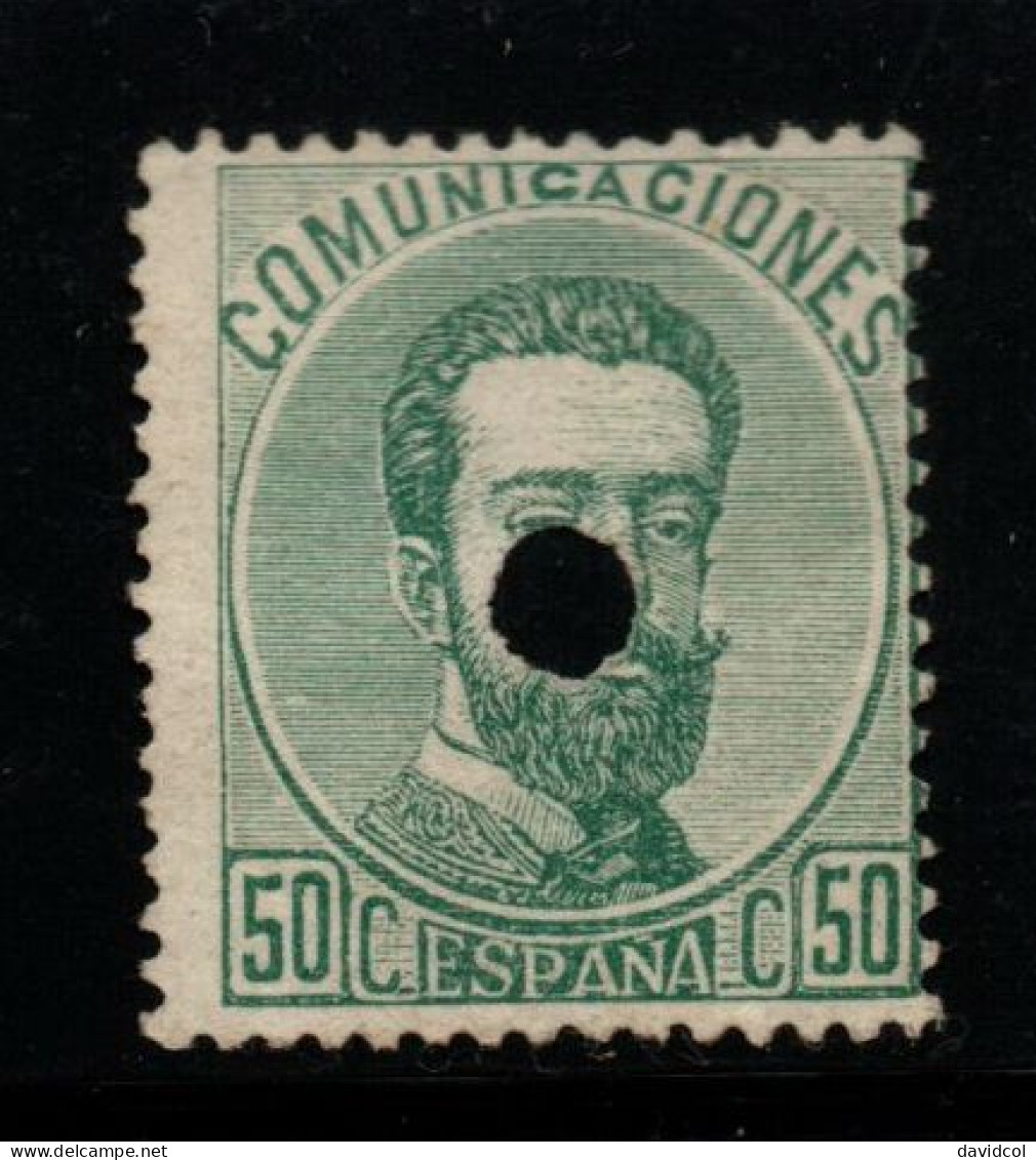 2442A - SPAIN -1872 - SC#:186 - KING AMADEO - PERFORATE. - Oblitérés