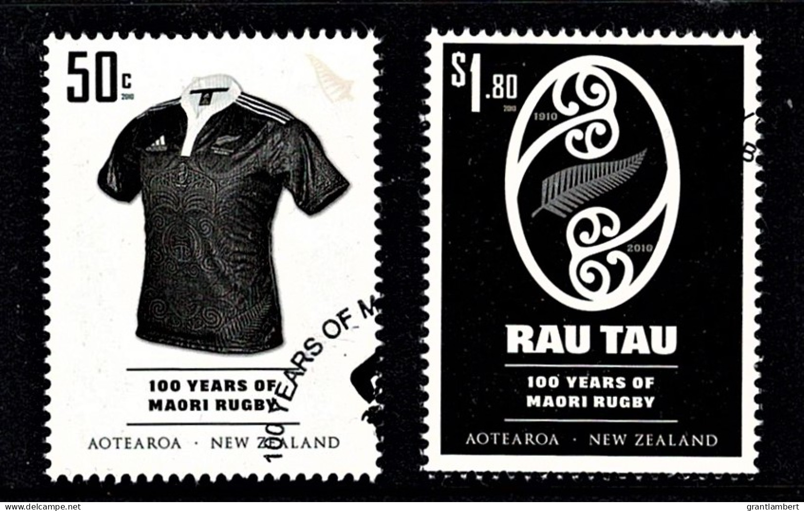 New Zealand 2010 Maori Rugby - 100 Years Set Of 2 Used - Gebraucht