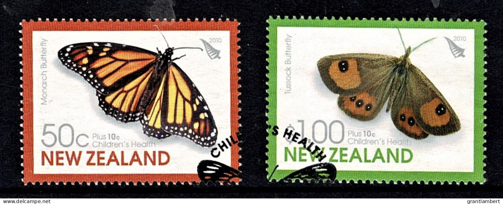 New Zealand 2010 Children's Health - Butterflies Higher Values Used - Gebruikt