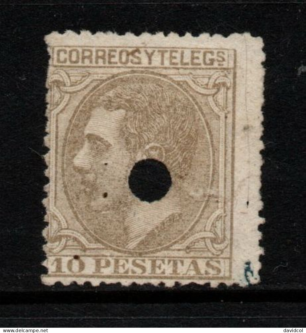 2447C- SPAIN -1879 - SC#:251- KING ALFONSO XII - PERFORATE - Unused Stamps