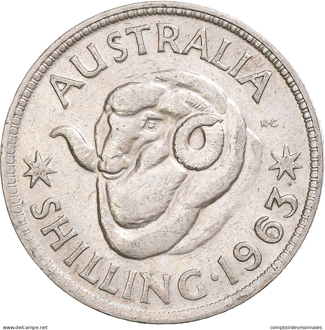 Monnaie, Australie, Elizabeth II, Shilling, 1963, TB, Argent - Shilling