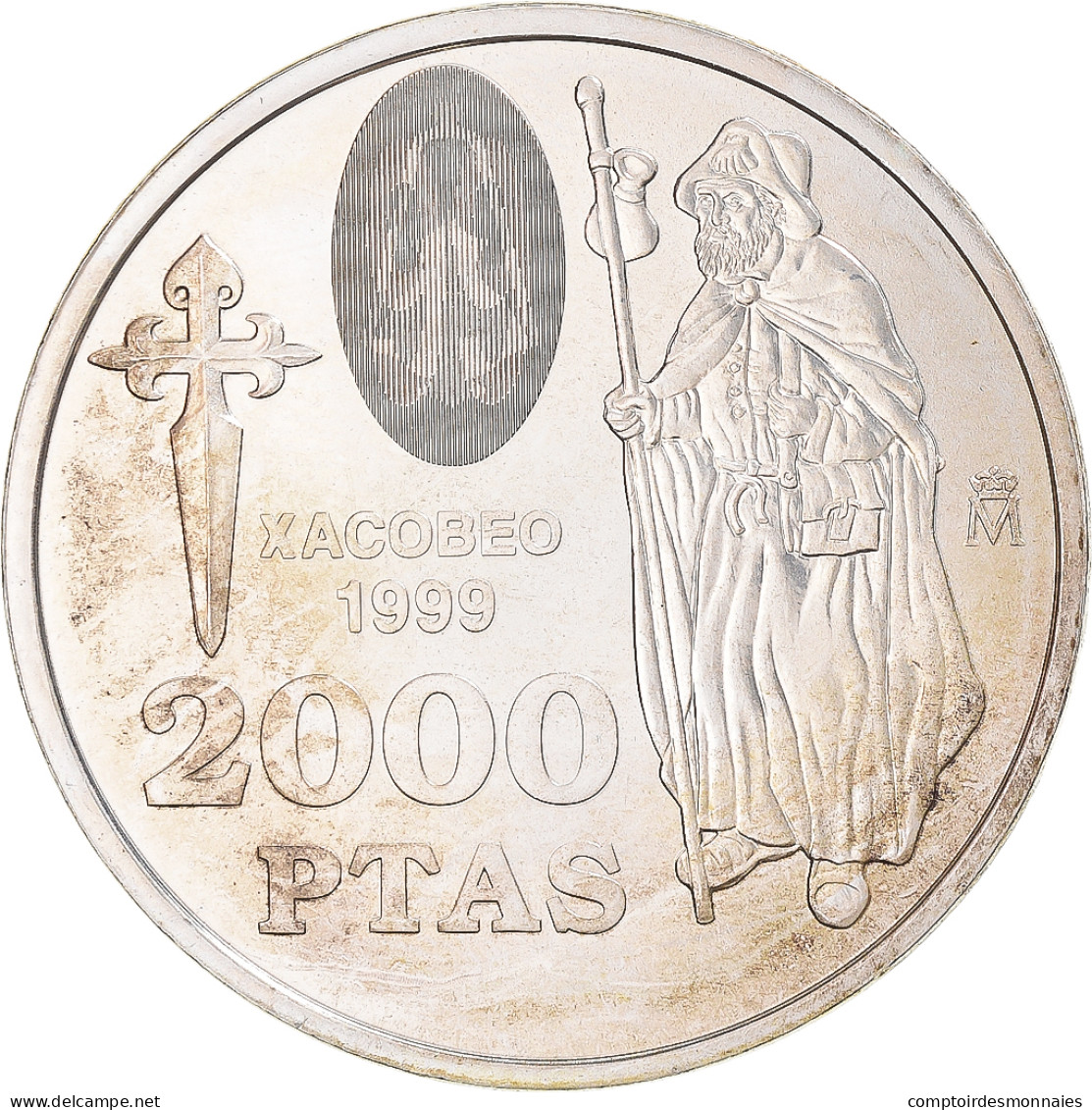 Monnaie, Espagne, Juan Carlos I, 2000 Pesetas, 1999, SPL, Argent - 2 000 Pesetas