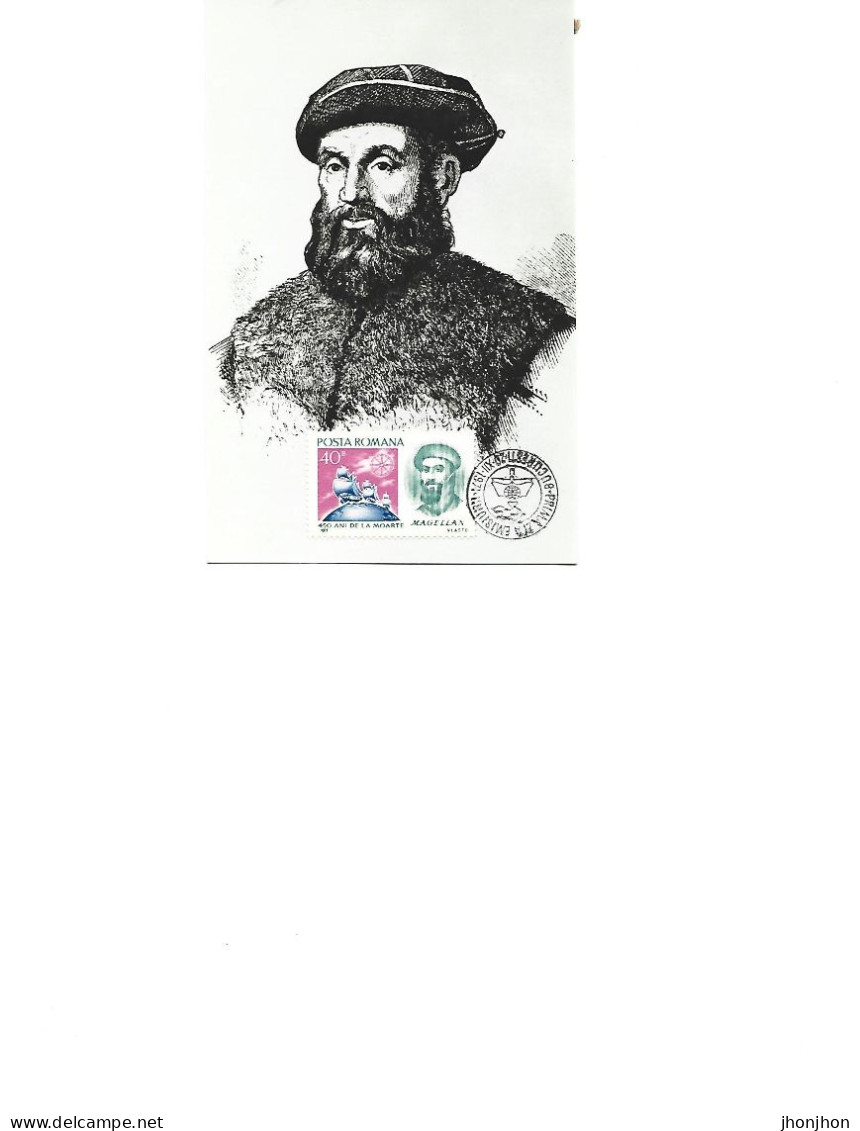 Romania - Maxicard 1971- F. De Magellan - Famous Portuguese Navigator, Who Undertook The First Trip Around The Earth - Gravuren