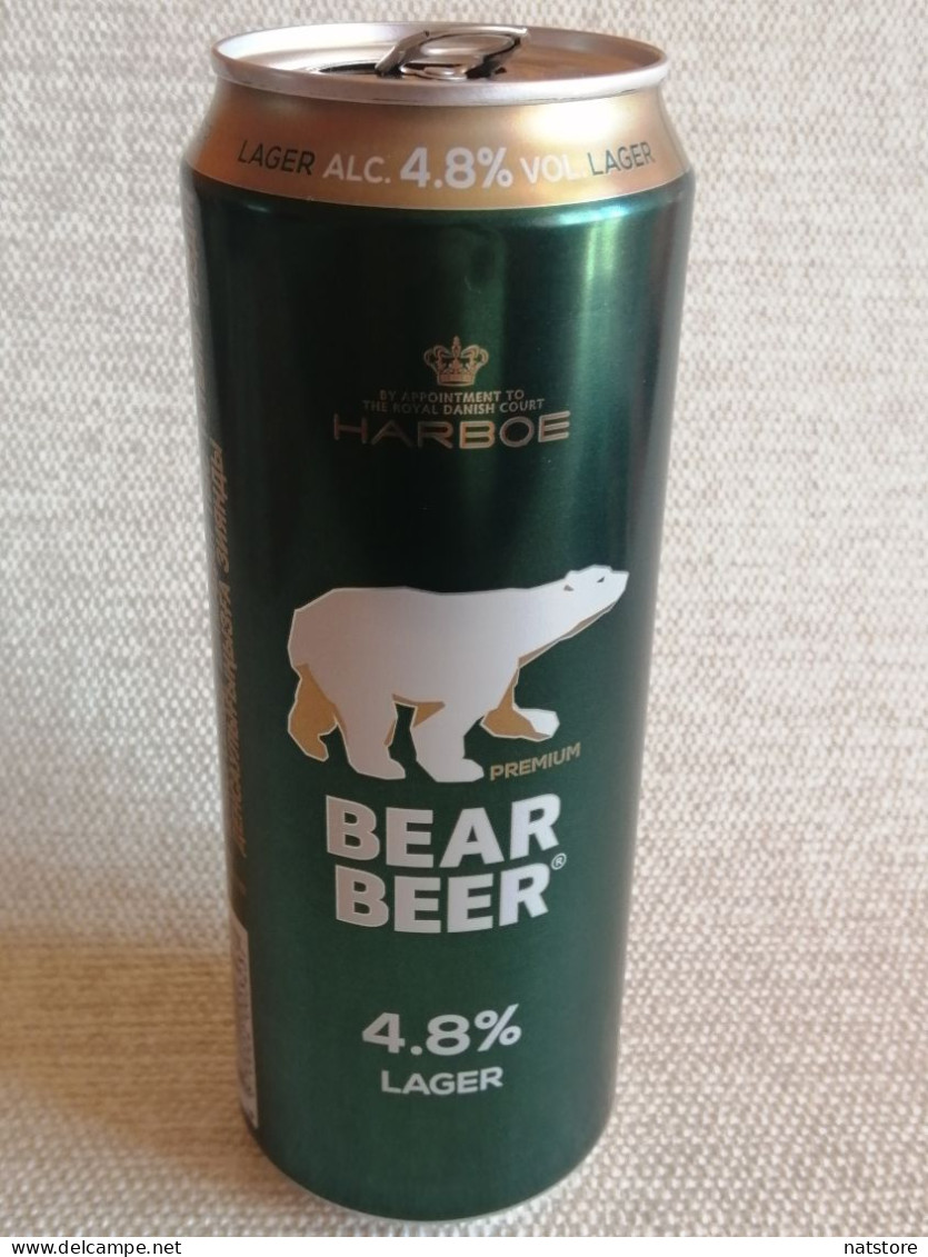 KAZAKHSTAN...BEER CAN..450ml. "BEAR BEER"  LIGHT PREMIUM..HARBOE - Dosen