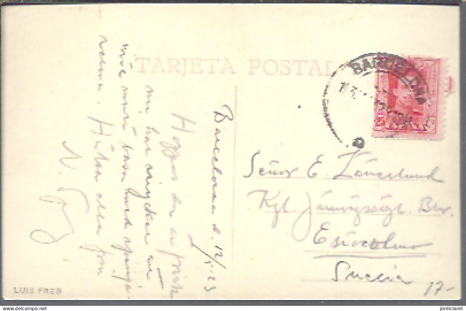 POSTAL  BARCELONA 1929 TAUROMAQUIA - Cartas & Documentos