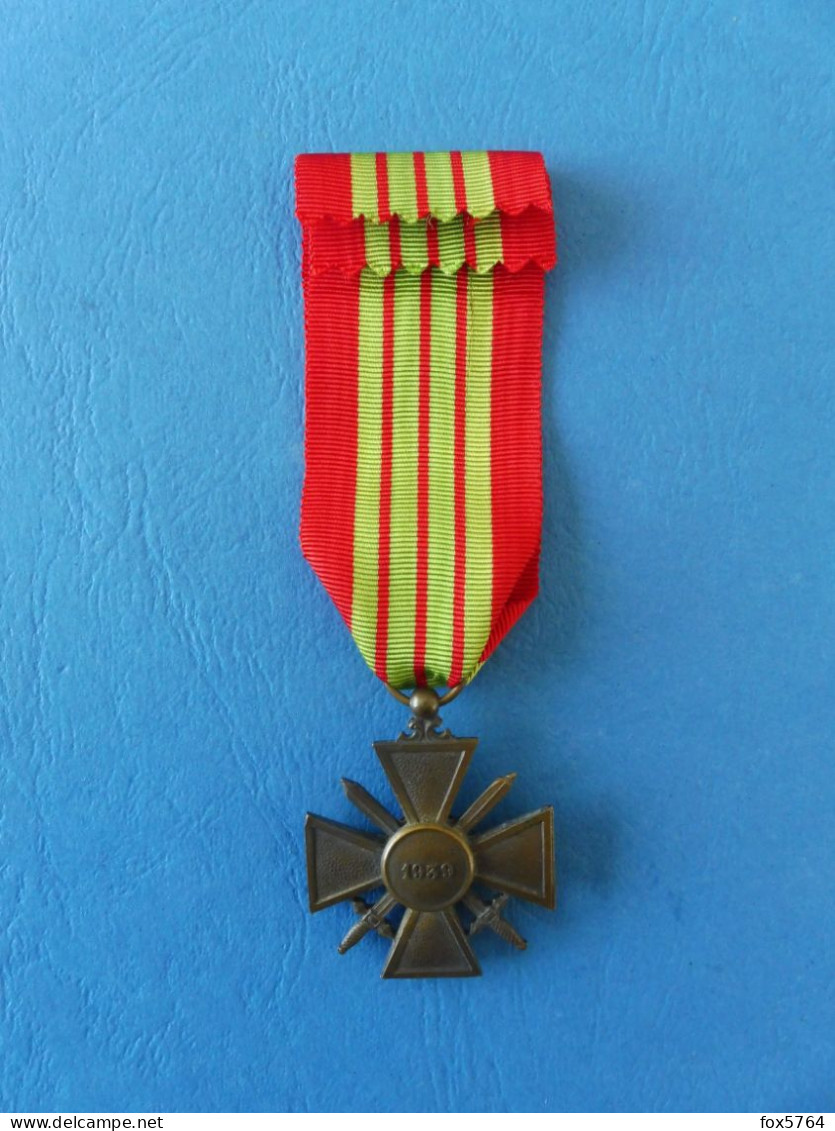 WW2 / MEDAILLE / CROIX DE GUERRE 1939 / DECORATION / ORIGINALE - France