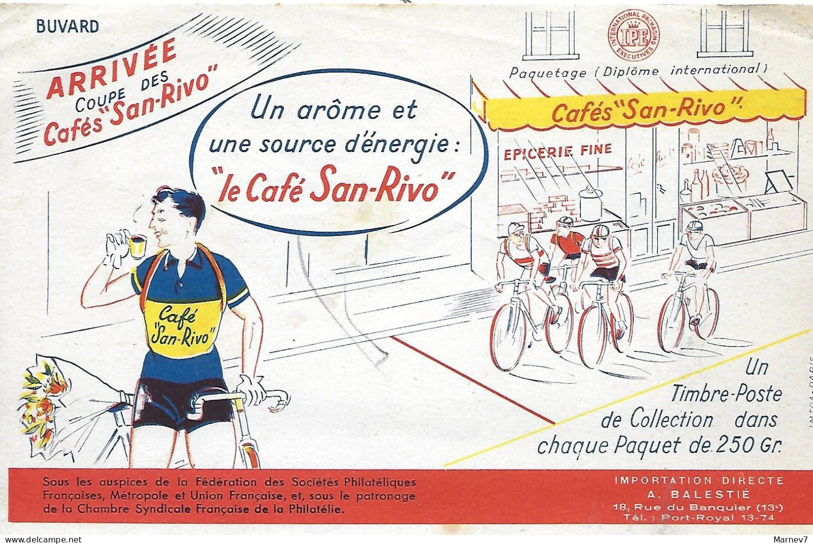 BUVARD - CAFE SAN RIVO - Maman Bon Café - Collection De Timbres - Histoire Géographie Sociétés Philatéliques - 3 Buvards - M