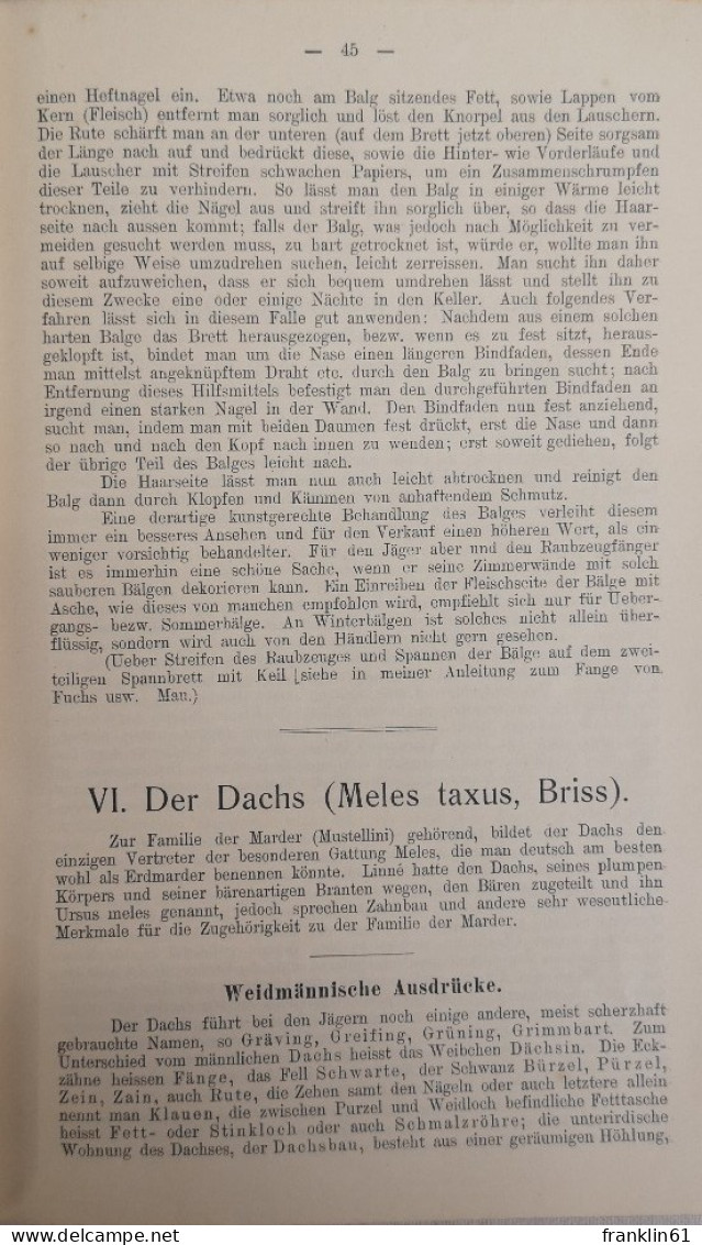 Anleitung Zum Fangen Des Raubzeuges. - Otros & Sin Clasificación