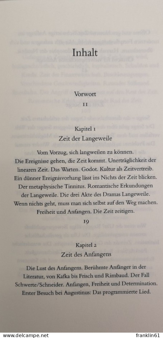 Zeit. Was Sie Mit Uns Macht Und Was Wir Aus Ihr Machen. - Philosophy