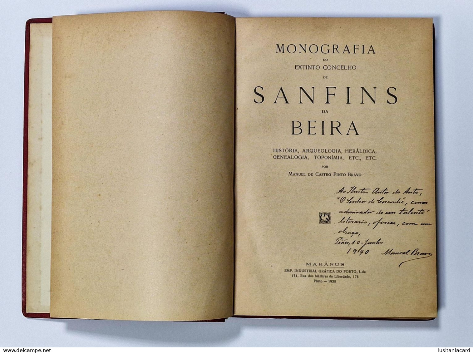 SANFINS DA BEIRA-MONOGRAFIAS-Monografia Do Extinto Concelho De Sanfins Da Beira-Historia E Arqueologia (Manuel Bravo) - Livres Anciens